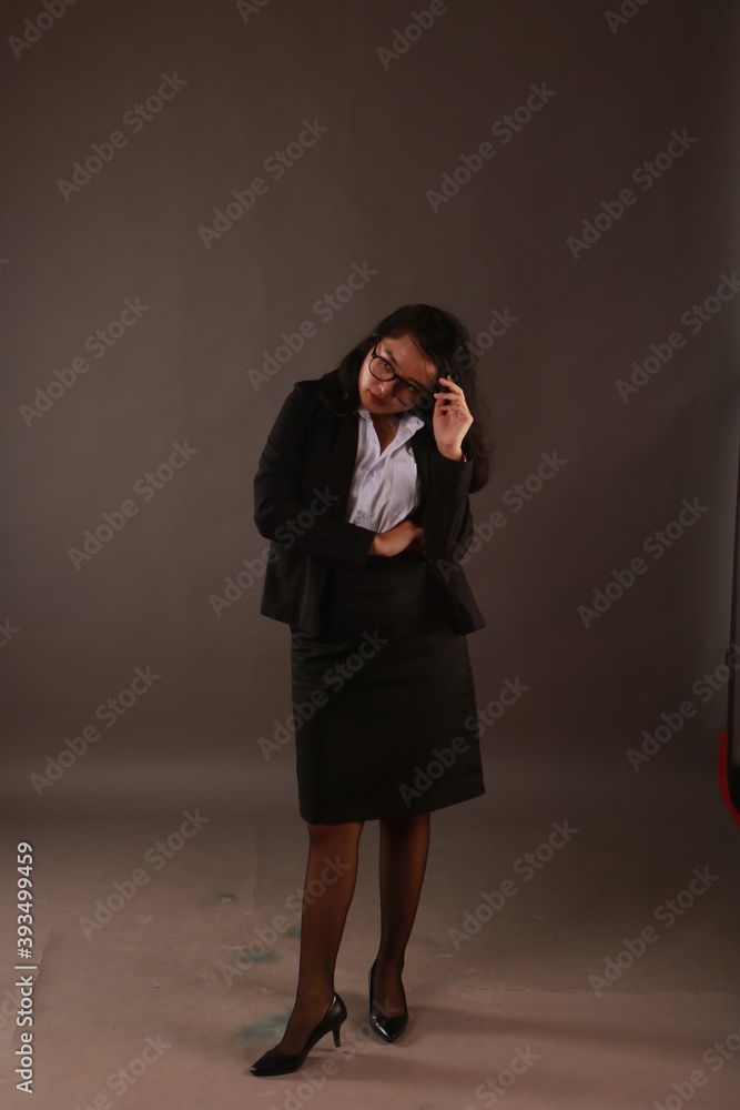 Beautiful sexy asian woman business office style fashion clothes. Beautiful sexy asian woman business office style fashion clothes.