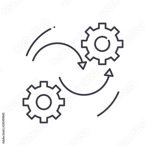 Line operation icon, linear isolated illustration, thin line vector, web design sign, outline concept symbol with editable stroke on white background.