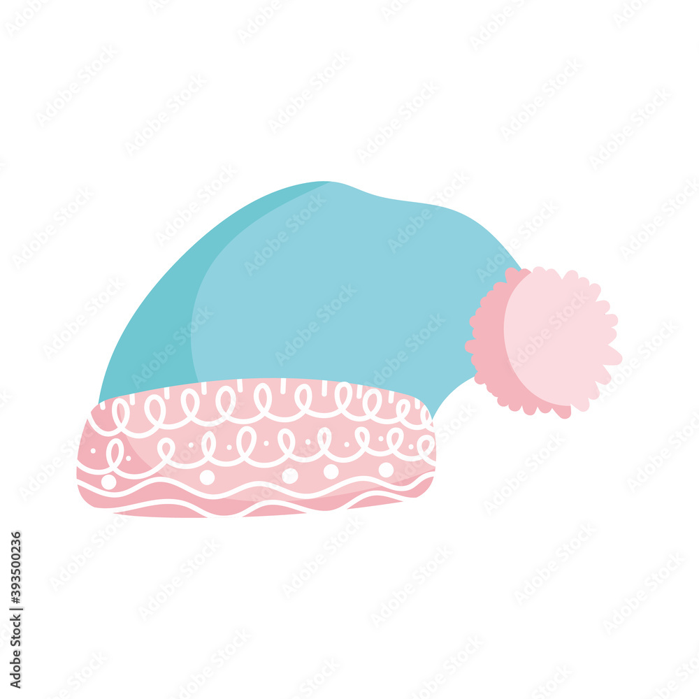 Fototapeta premium winter hat warm accessory casual icon isolation