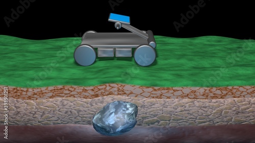 Fotografija Ground penetrating radar GPR scanning earth