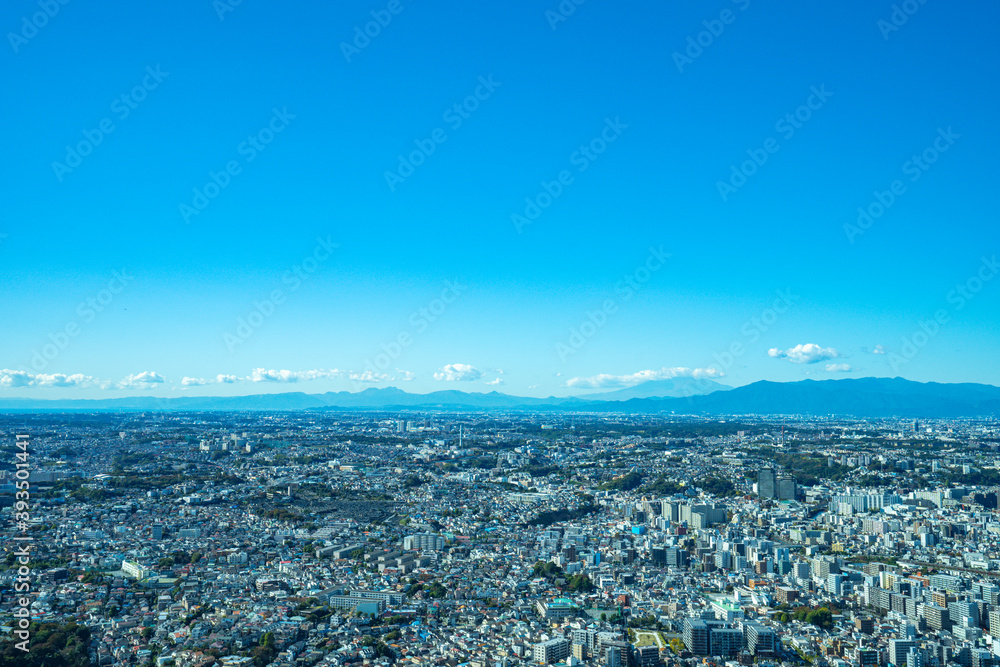 Obraz premium 【横浜ランドマークタワーより】横浜市、都市景観・眺望