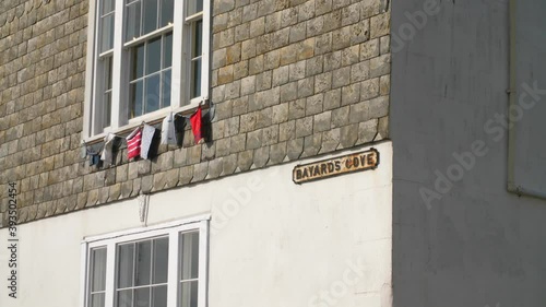 Road sign for Bayards Cove in Dartmouth in Devon, UK photo