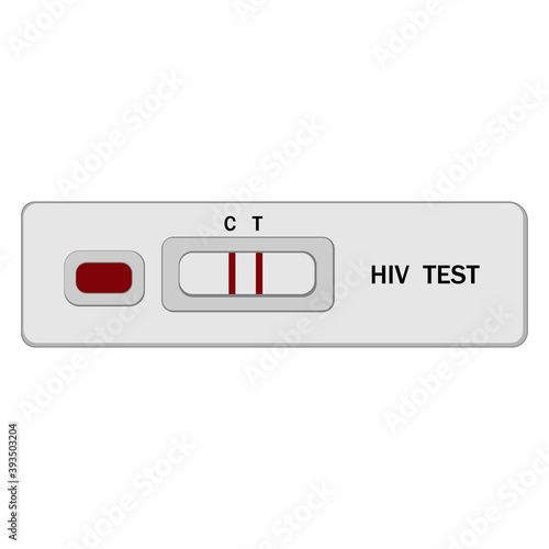 Positive test for HIV and AIDS infection, color isolated vector illustration in a flat style on a white background, banner, poster, educational material, textbook, clipart, information