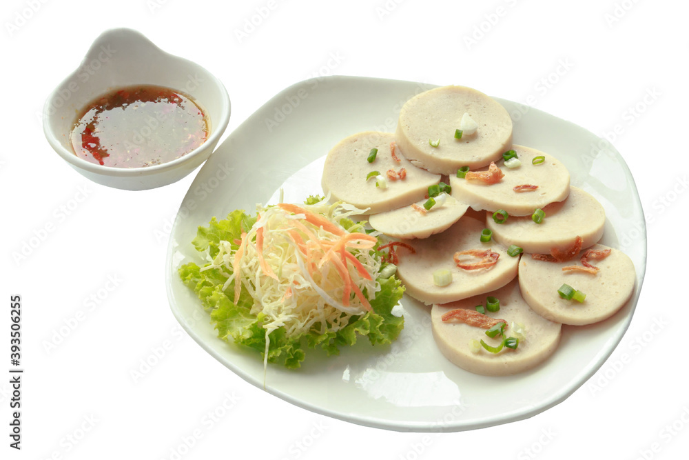 pork Vietnamese Sausage isolated on white background. With clipping path. pork Vietnamese Sausage isolated on white background. With clipping path.