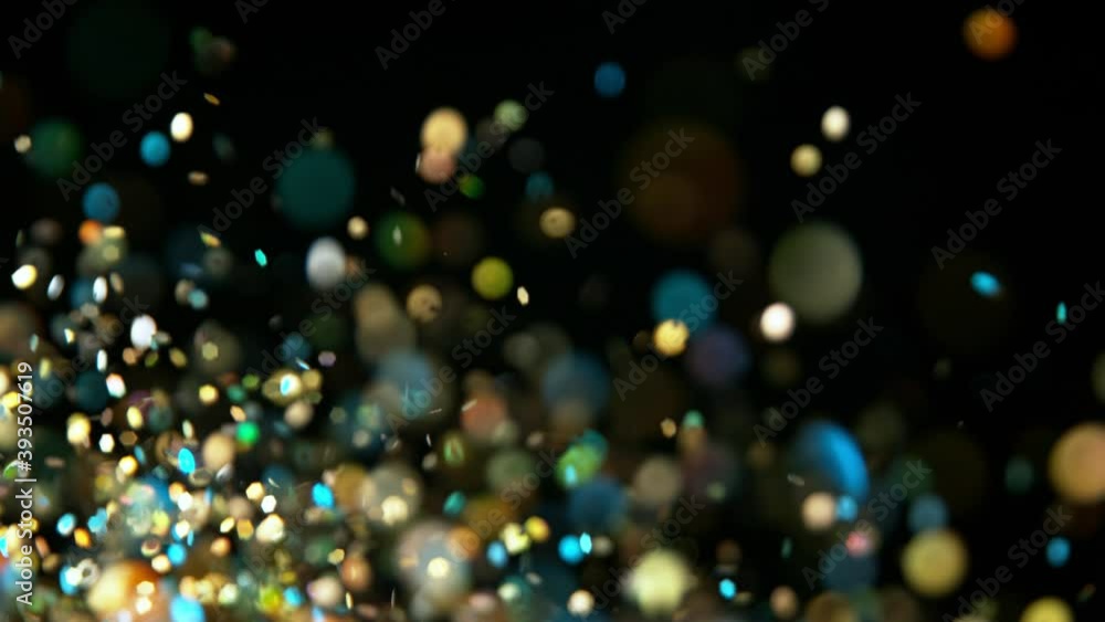 Abstract gold star lights shiny art background, 4k, super slow motion 1000 fps. Abstract gold star lights shiny art background, 4k, super slow motion 1000 fps.