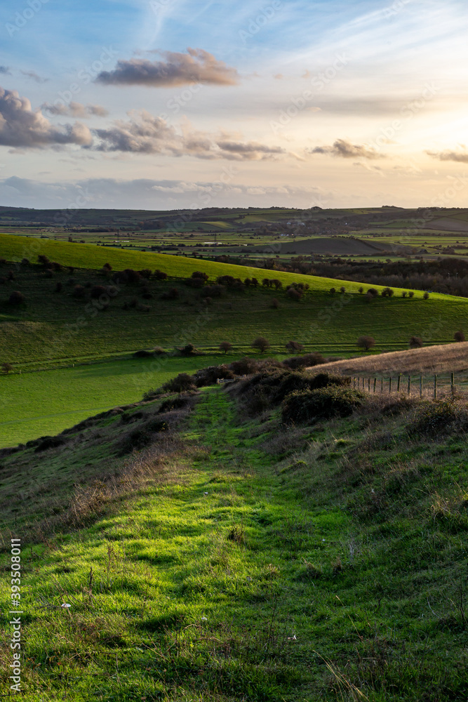 An Evening View at Mount Caburn near Lewes
