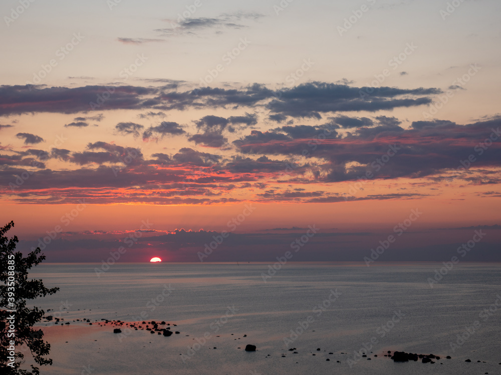 beautiful sunset on the baltic sea