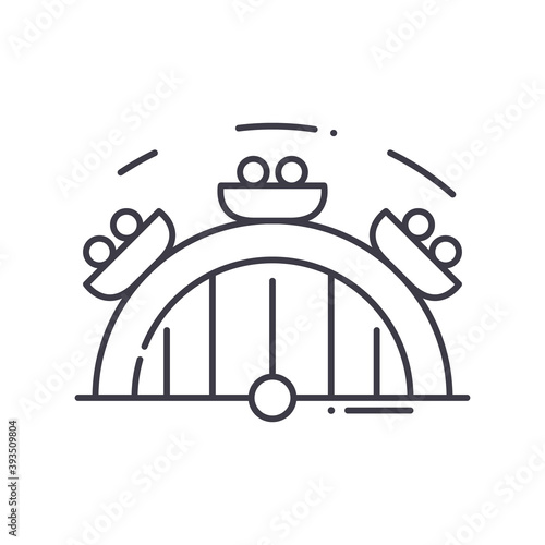 Leisure park icon, linear isolated illustration, thin line vector, web design sign, outline concept symbol with editable stroke on white background.