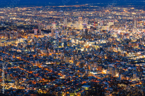 日本新三大夜景 札幌 藻岩山から眺望