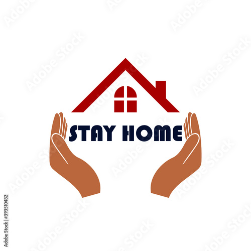 Stay home icon. Save lives symbol isolated on white background