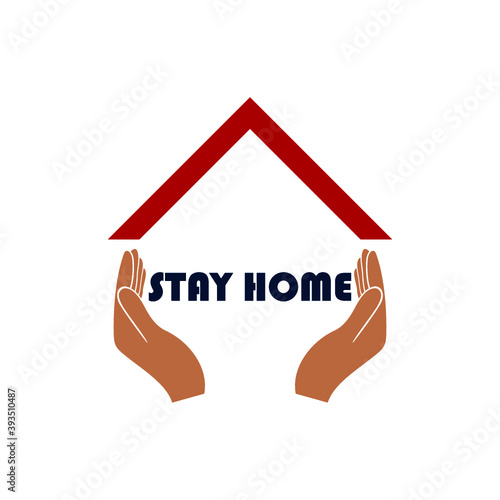 Stay home icon. Save lives symbol isolated on white background