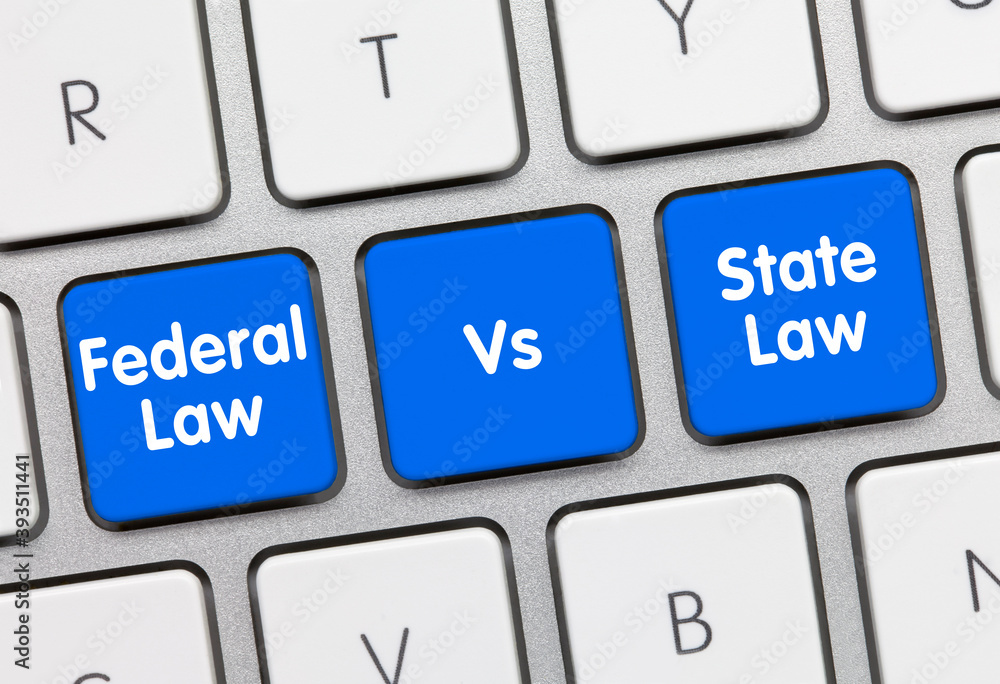State law - Inscription on Blue Keyboard Key. State law - Inscription on Blue Keyboard Key.