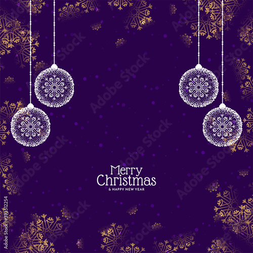 Stylish decorative Merry Christmas festival background