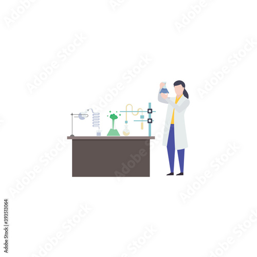 Chemist Flat Illustration 