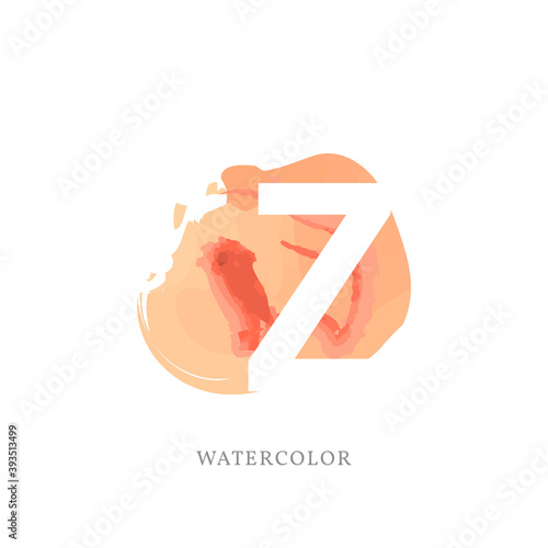 negative letter Z with watercolor splash for fashion or beauty care logo, apparel brand, personal branding identity, make up artist or any other company