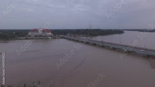 Abu Bakar Bridge during sunrise photo