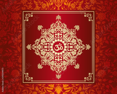 aum syllable , paisley design ,Hinduism , India	