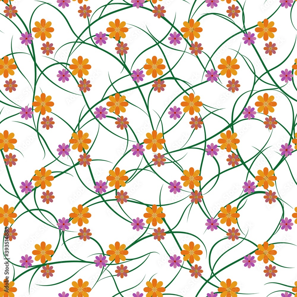 Abstract flower pattern for print and textiles etc