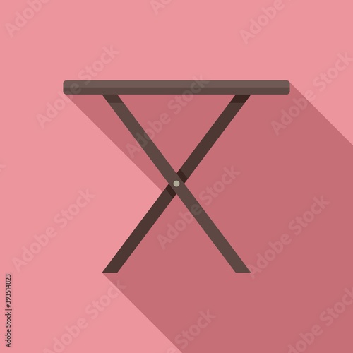 Folding small table icon. Flat illustration of folding small table vector icon for web design