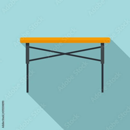 Folding fishing table icon. Flat illustration of folding fishing table vector icon for web design