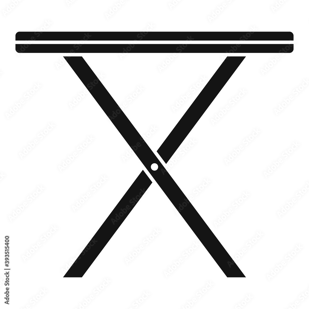 Folding small table icon. Simple illustration of folding small table vector icon for web design isolated on white background Folding small table icon. Simple illustration of folding small table vector icon for web design isolated on white background