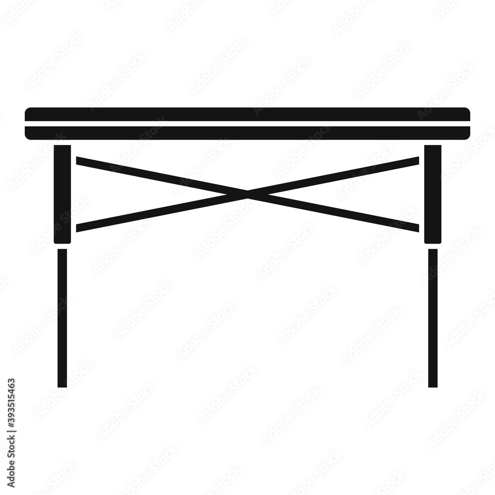 Folding fishing table icon. Simple illustration of folding fishing table vector icon for web design isolated on white background Folding fishing table icon. Simple illustration of folding fishing table vector icon for web design isolated on white background
