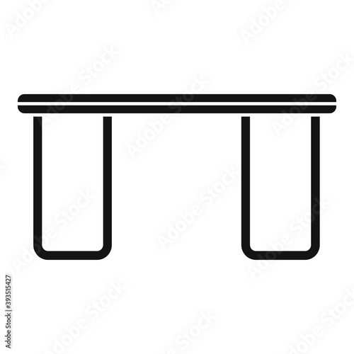 Folding camp table icon. Simple illustration of folding camp table vector icon for web design isolated on white background