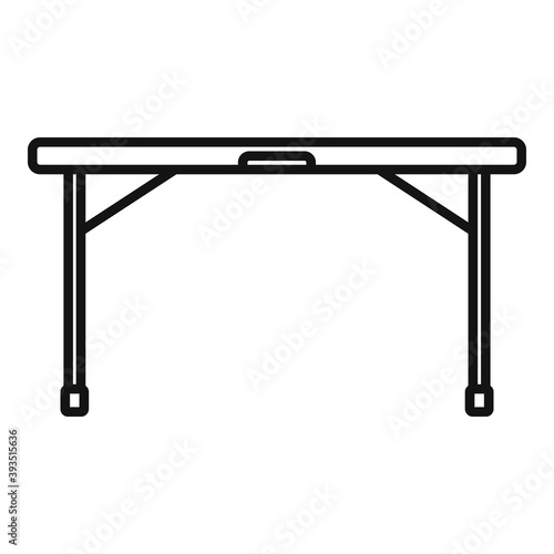 Folding table icon. Outline folding table vector icon for web design isolated on white background