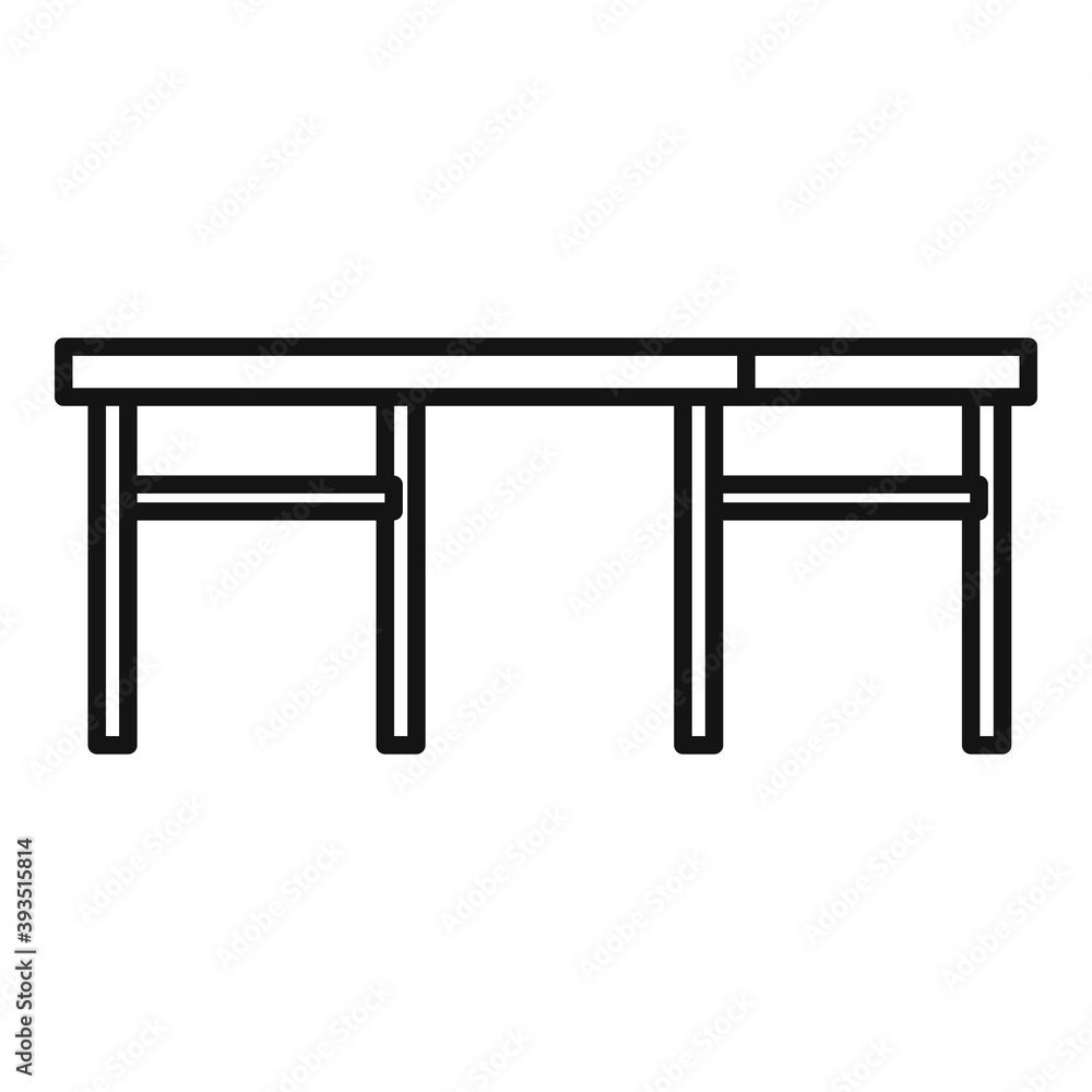 Folding wood table icon. Outline folding wood table vector icon for web design isolated on white background Folding wood table icon. Outline folding wood table vector icon for web design isolated on white background