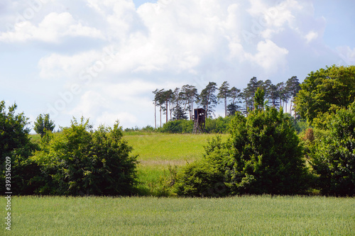 Jäger-Hütte, Hochstand zwischen Wiese und Wald in Niederösterreich photo