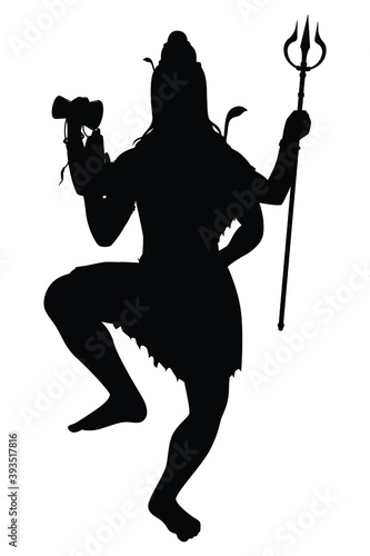 Lord Shiva silhouette vector vector