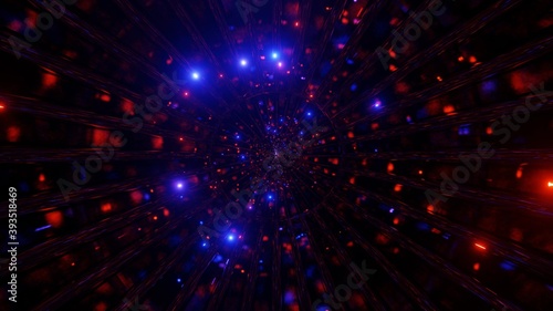 Blinking colorchanging space particles 3d illustration vfx background wallpaper