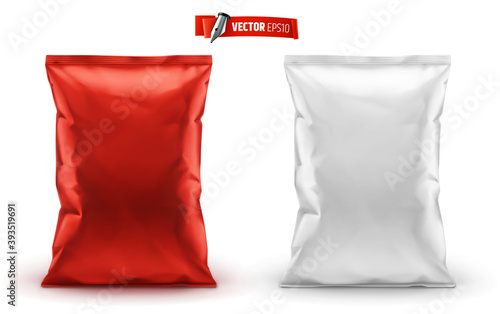 Emballages de chips de pomme de terre vectoriels sur fond blanc
