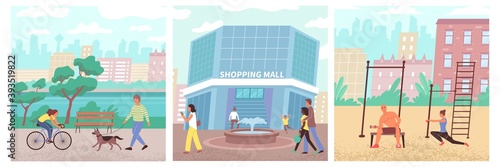 Citizens Flat Vector Illustrations