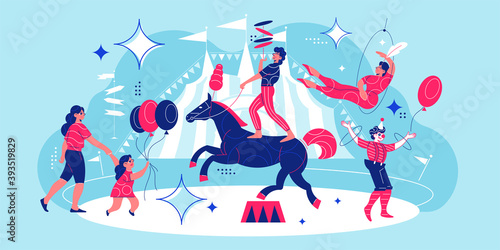 Circus Funfair Doodle Composition