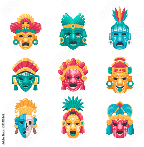 Maya Civilization Icons Set