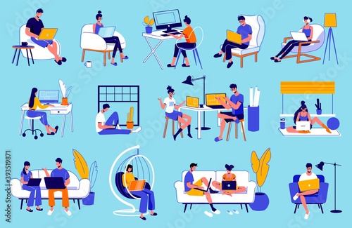 Freelance People Icon Set