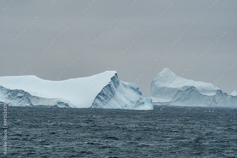 Icebergs in South Atlantic Ocean, Antarctica