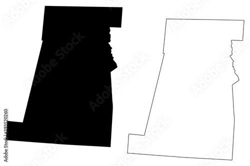 Madison County, Ohio State (U.S. county, United States of America, USA, U.S., US) map vector illustration, scribble sketch Madison map