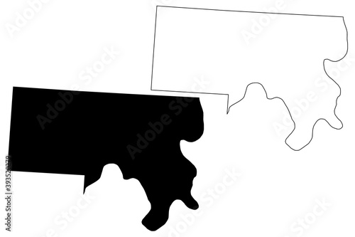Meigs County, Ohio State (U.S. county, United States of America, USA, U.S., US) map vector illustration, scribble sketch Meigs map photo