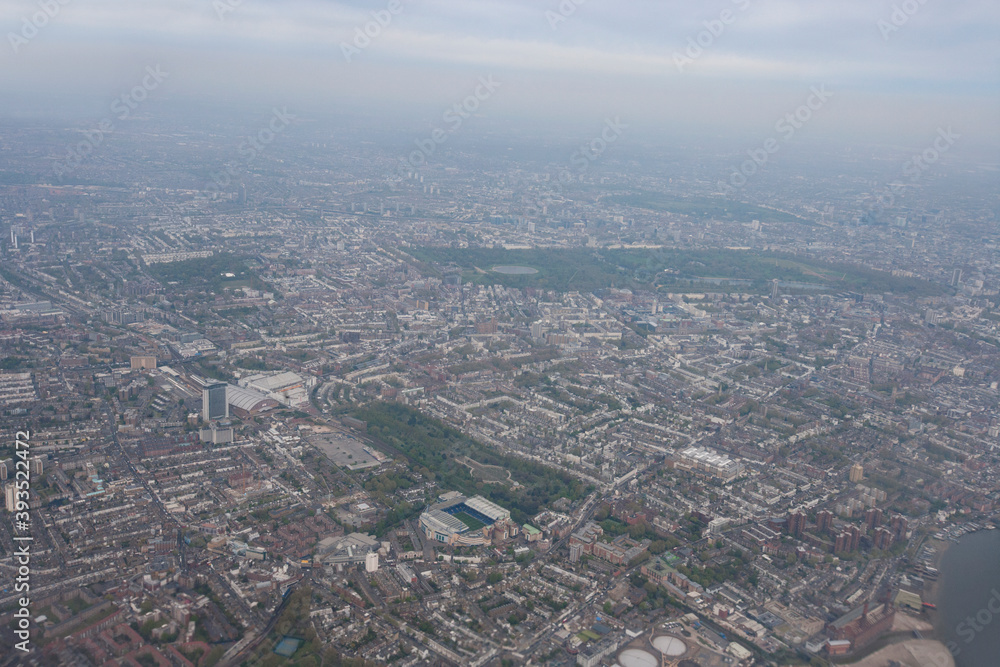 Aerial view of cityscape; London; UK Aerial view of cityscape; London; UK