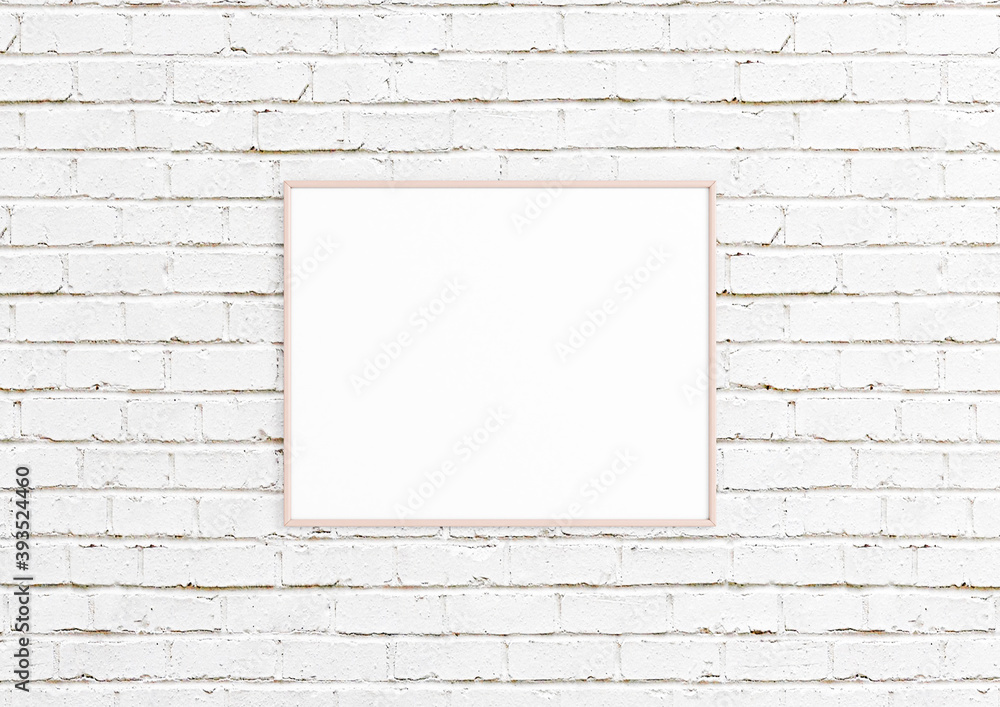 Horizontal 8x10 Pink Frame mockup. Horizontal Pink frame on a white brick wall.
Horizontal 8x10 Pink Frame mockup. Horizontal Pink frame on a white brick wall.