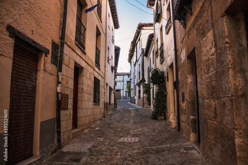Streets of Covarrubias  a famous village in Burgos  Spain 