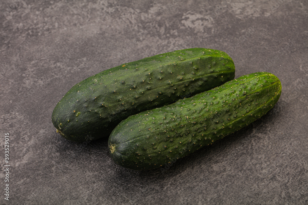 Ripe organic natural green cucumber Ripe organic natural green cucumber