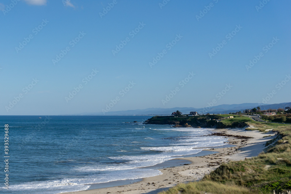 view of the Playa Llas near Foz in Galicia