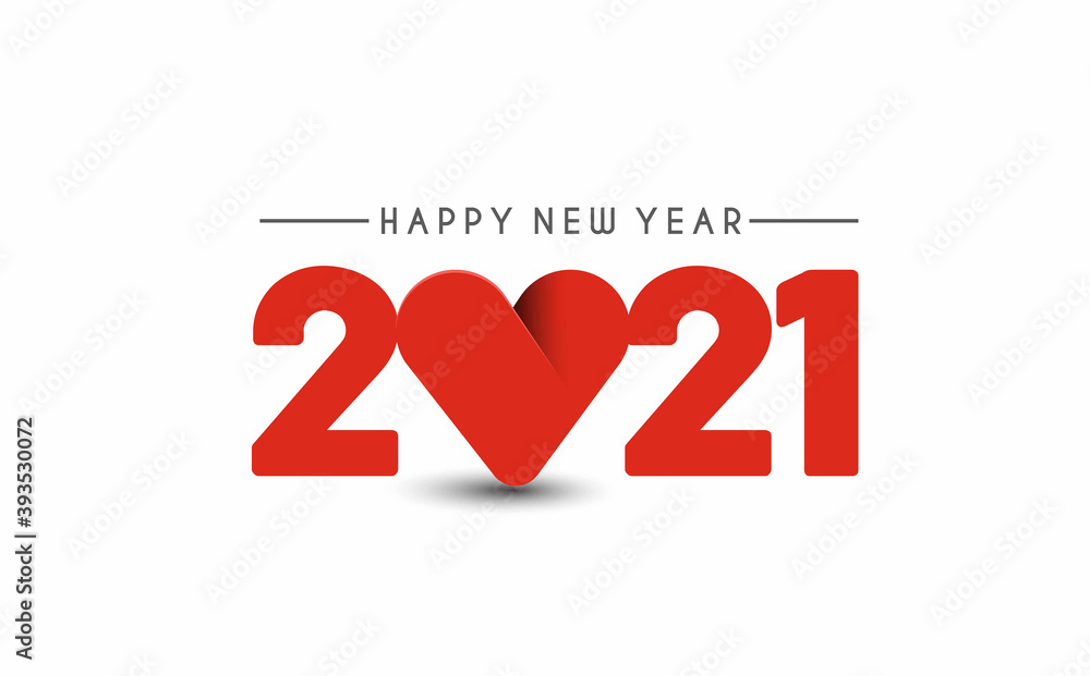 Happy New Year 2021 Text Typography Design Patter, Vector illustration. Happy New Year 2021 Text Typography Design Patter, Vector illustration.
