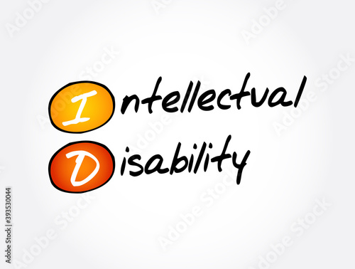 ID - Intellectual Disability acronym, medical concept background