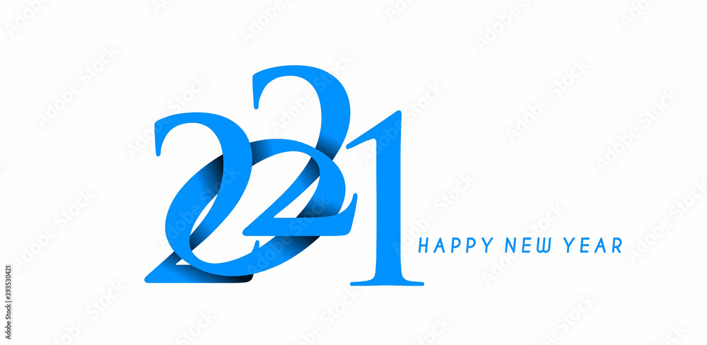 Happy New Year 2021 Text Typography Design Patter, Vector illustration. Happy New Year 2021 Text Typography Design Patter, Vector illustration.