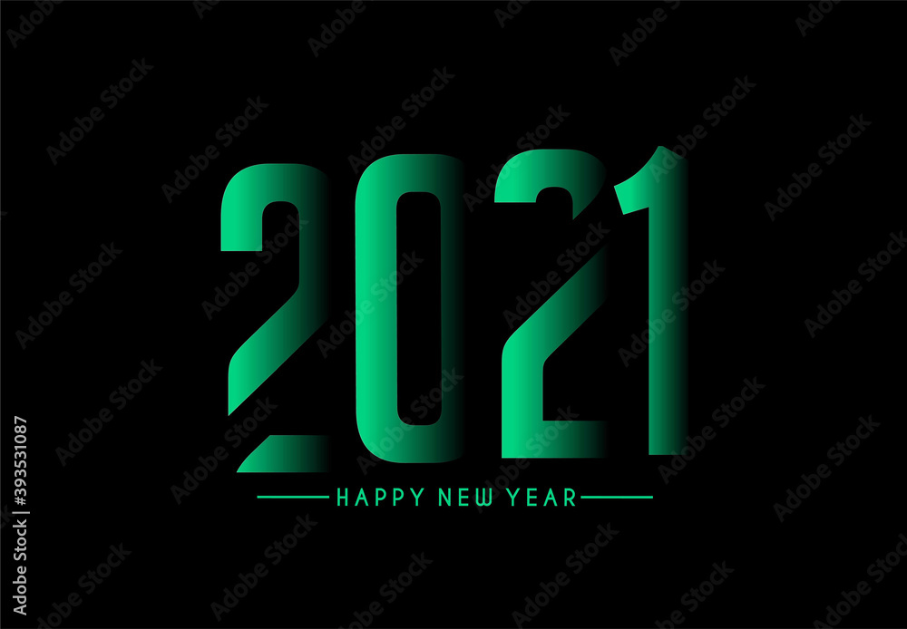 Abstract Happy New Year 2021 Text Typography Design Patter, Vector illustration. Abstract Happy New Year 2021 Text Typography Design Patter, Vector illustration.