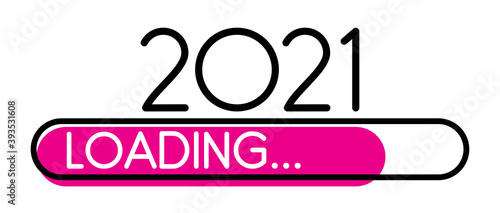 Pink new year 2021 loading bar.